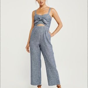 Abercrombie Tie-Front Cutout Jumpsuit